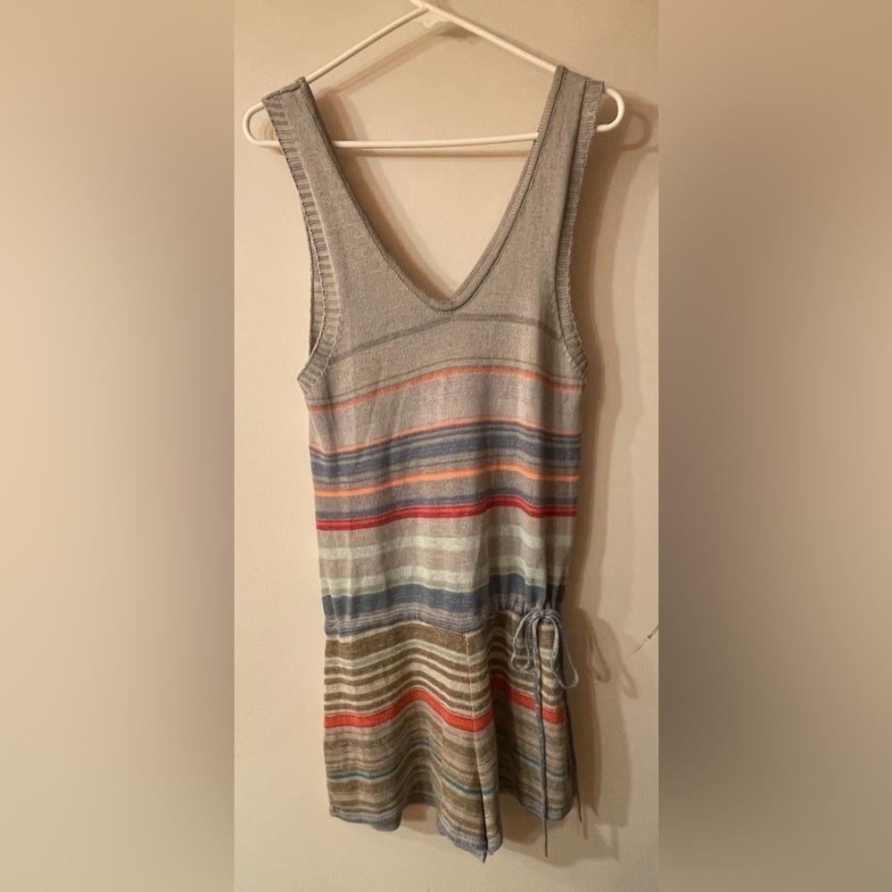 Goddis knit romper; v neck; sleeveless; ties on side (see photo)